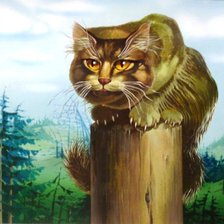 Схема вышивки «Кот ученый»