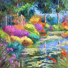 Схема вышивки «красочный сад»