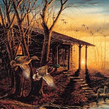 Схема вышивки «на закате»