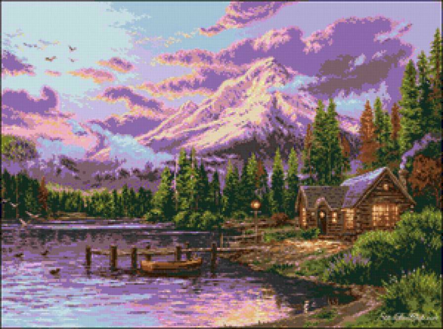 №872378 - дом, природа, река - предпросмотр