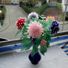 Схема вышивки «Букет георгинов»