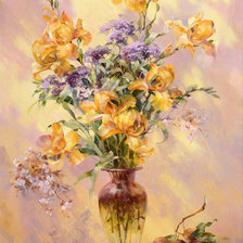 Схема вышивки «букет ирисов»