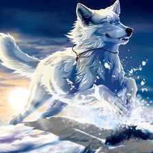 Схема вышивки «Волк»