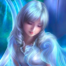 Схема вышивки «Девушка»