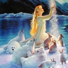 Схема вышивки «Девушка»