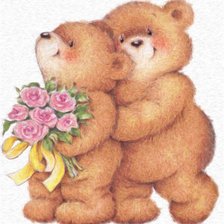 Схема вышивки «пара мишек»