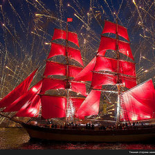 Схема вышивки «алые паруса»