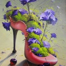 Схема вышивки «волшебная туфелька»