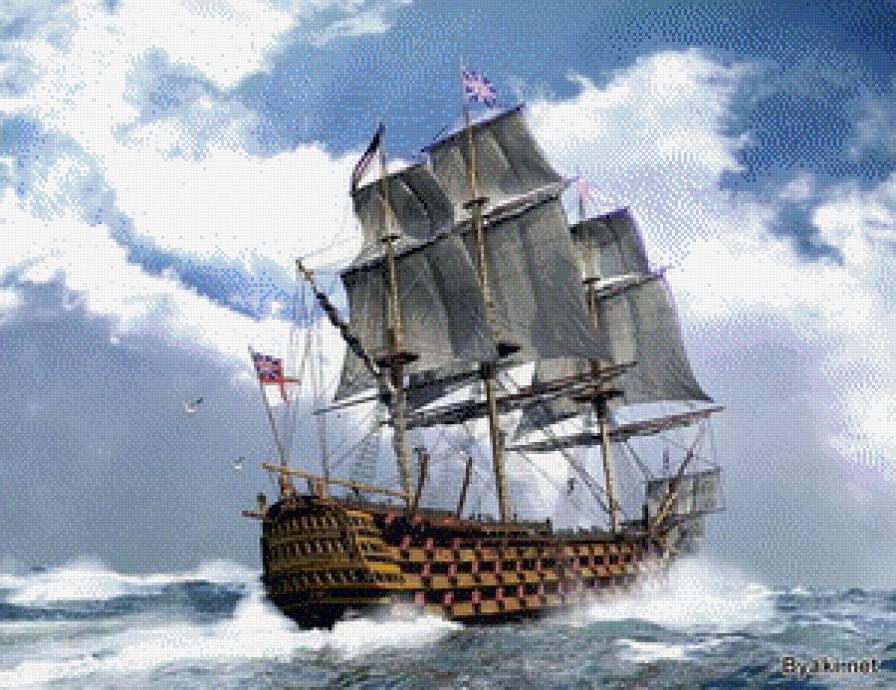 Парусник - море, корабль - предпросмотр