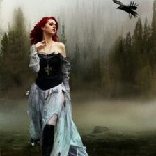 Схема вышивки «птица , девушка»