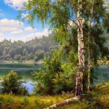 Схема вышивки «Россия матушка. Пейзаж.»