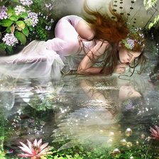 Схема вышивки «Девушка»