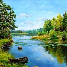 Схема вышивки «пейзаж»