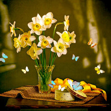 Схема вышивки «Нарцисы»