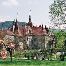 Схема вышивки «замок в карпатах»