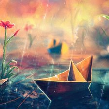 Схема вышивки «кораблики»