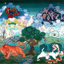 Схема вышивки «4 хүчтэн»