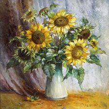 Схема вышивки «букет подсолнухов»