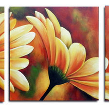 Схема вышивки «герберы триптих»