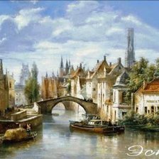 Баржи на канале