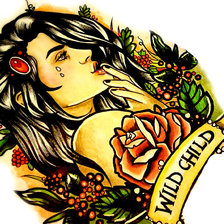 Схема вышивки «девушка»