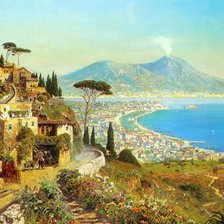 Схема вышивки «городок у моря»