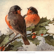 Схема вышивки «две птички»