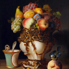 Схема вышивки «Фрукты в вазе»