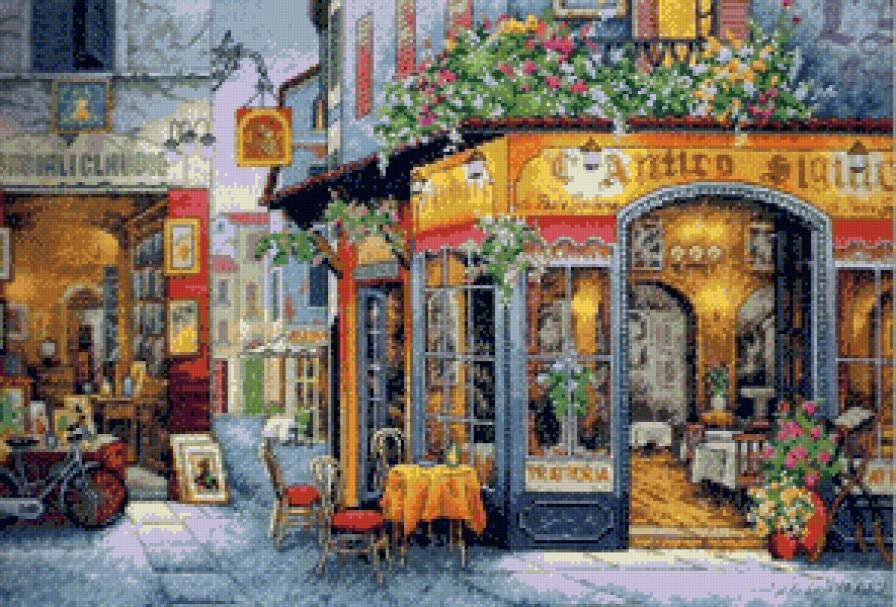 летнее кафе - ресторан, кафе, лето, город - предпросмотр