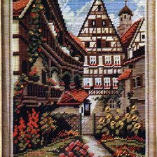 Схема вышивки «деревенская улочка»