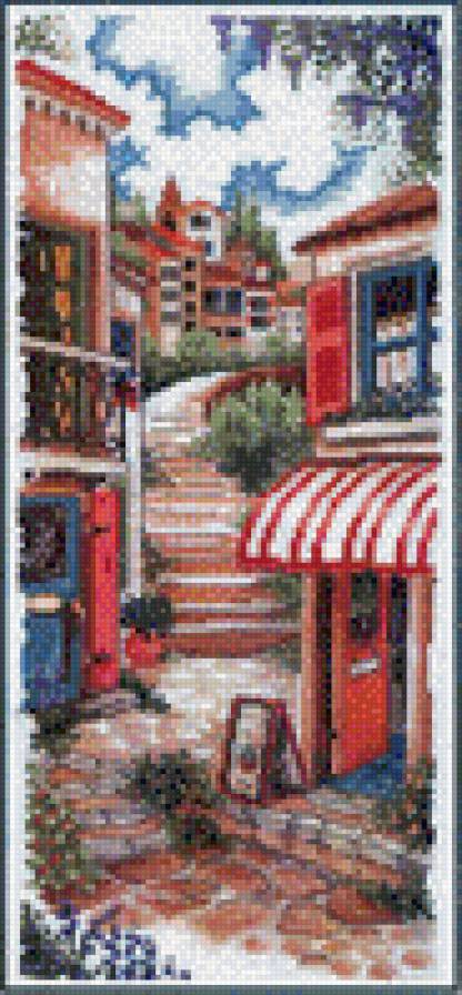 улочка - лето, магазин, город, улица - предпросмотр