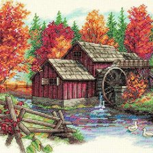 Схема вышивки «водяная мельница»