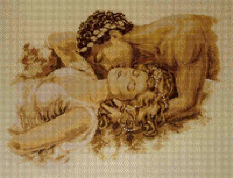 любовь - любовь, пара, моно, поцелуй, страсть - предпросмотр