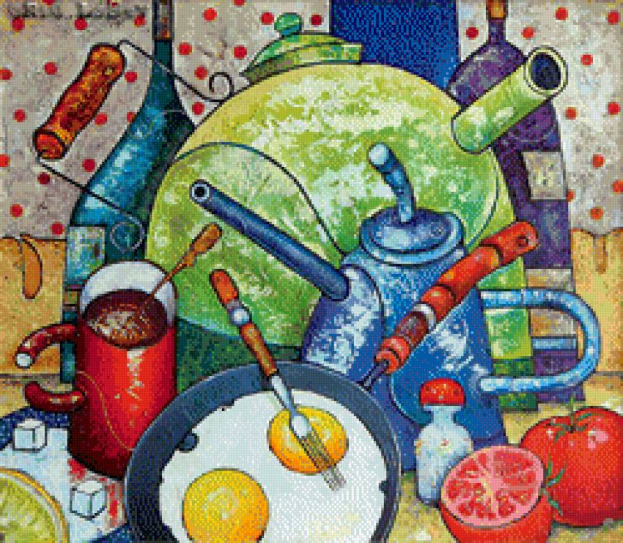 кухонная каша - для кухни, натюрморт, кухня - предпросмотр