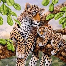 Схема вышивки «леопард»