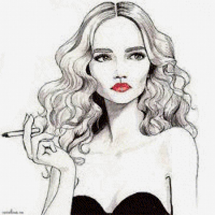 девушка - девушка, моно - предпросмотр