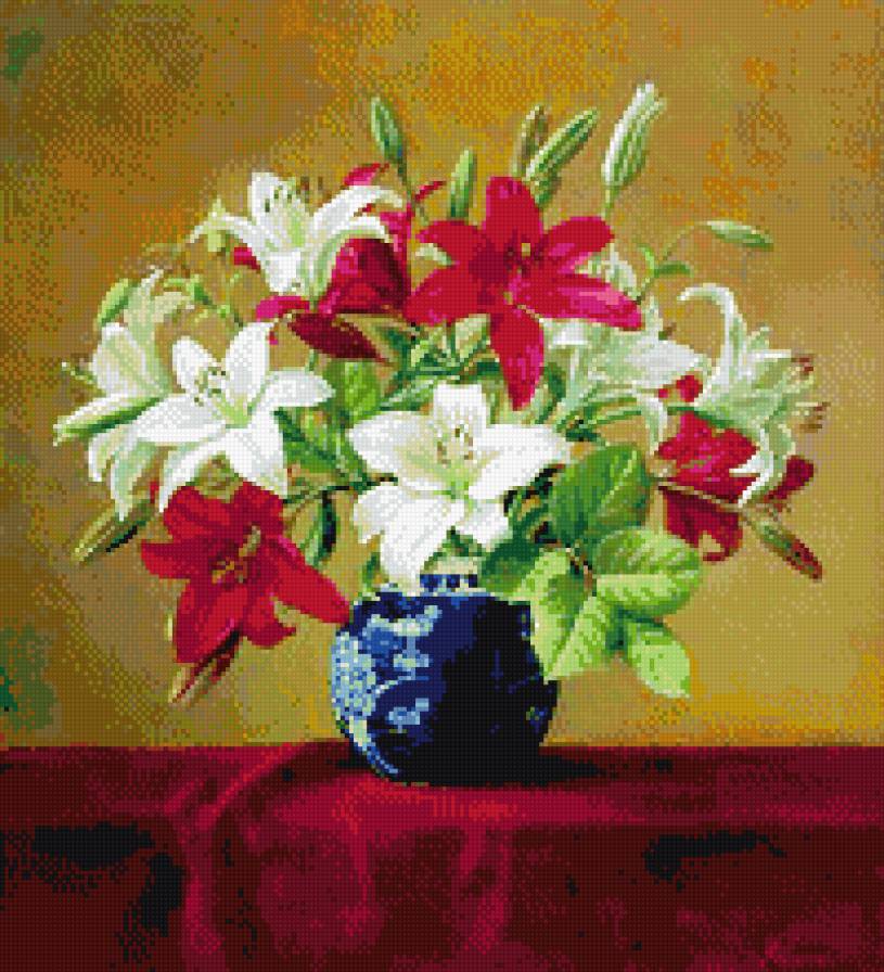 Цветы на столе - предпросмотр