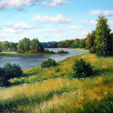 Схема вышивки «пейзаж»