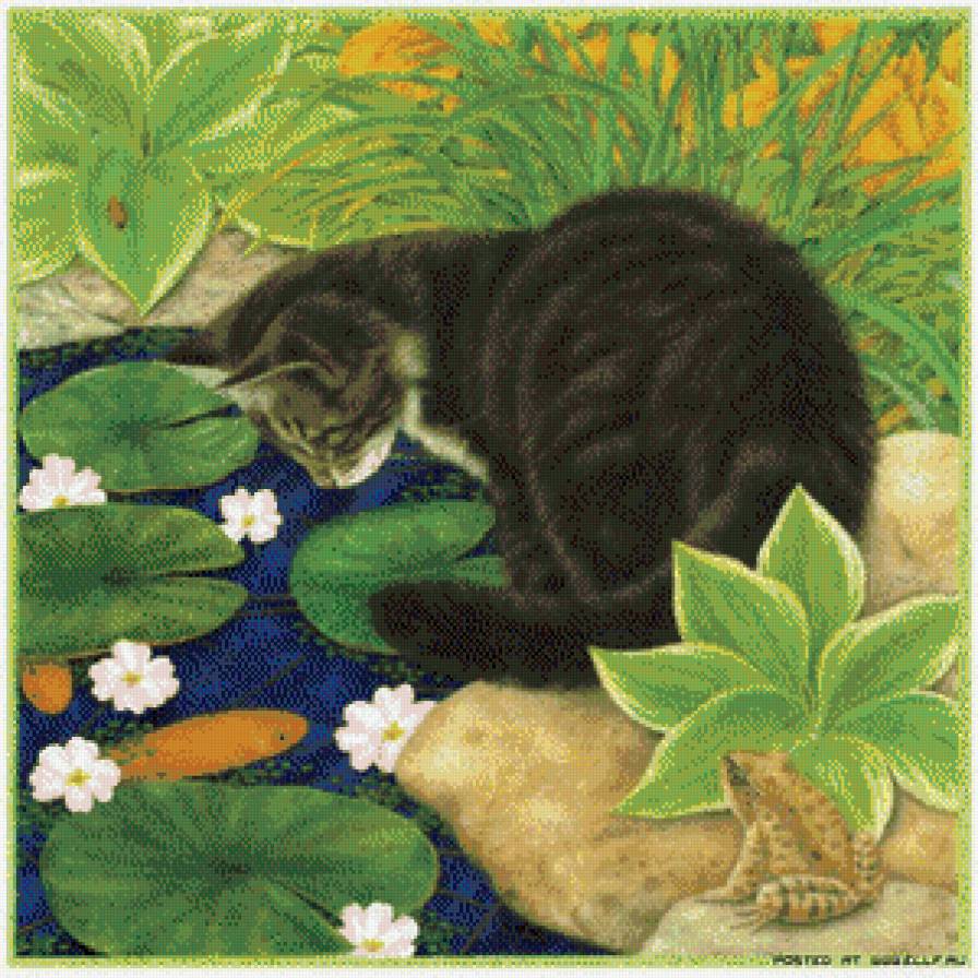 серия ,,кошки" - животные.кошка.лягушка.цветы - предпросмотр