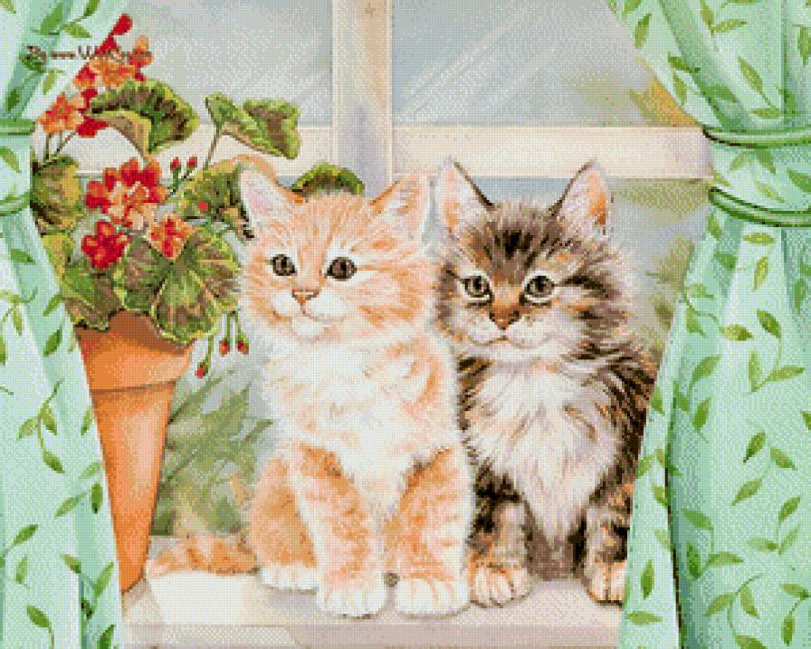 серия ,,кошки" - животные.котята.цветы - предпросмотр