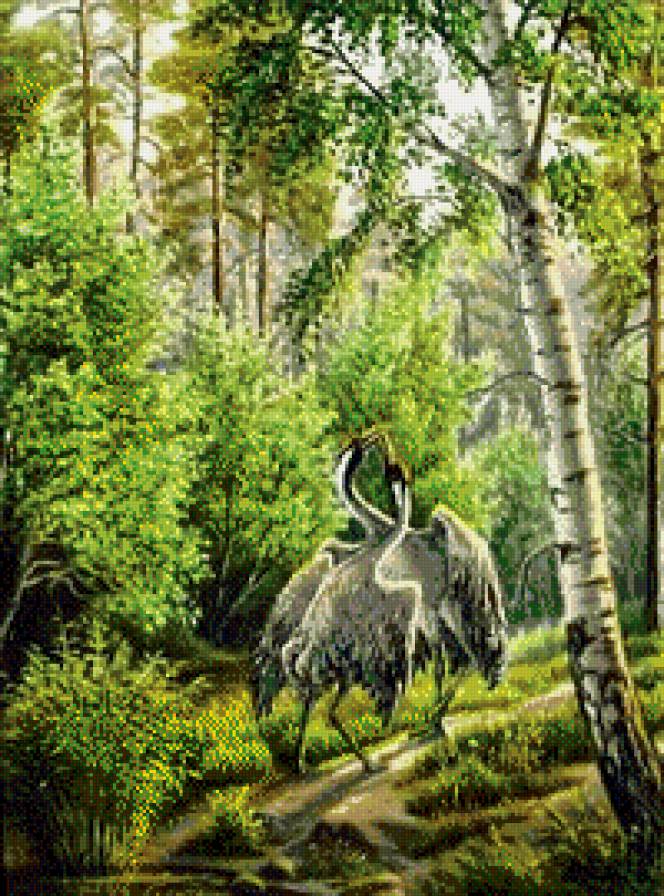 Журавлиный танец - птицы природа журавли - предпросмотр