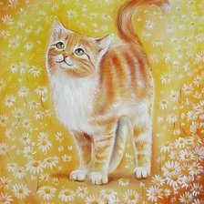 Схема вышивки «солнечный кот»