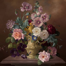 Схема вышивки «цветочный натюрморт»