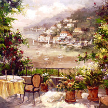 Схема вышивки «терраса с видом на море»