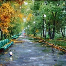 Схема вышивки «Зеленая аллея»