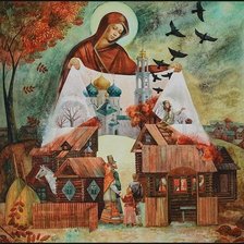 Схема вышивки «покров Богородицы»