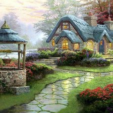 Схема вышивки «дом мечты»