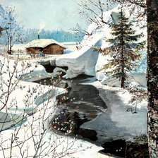 Схема вышивки «зима»