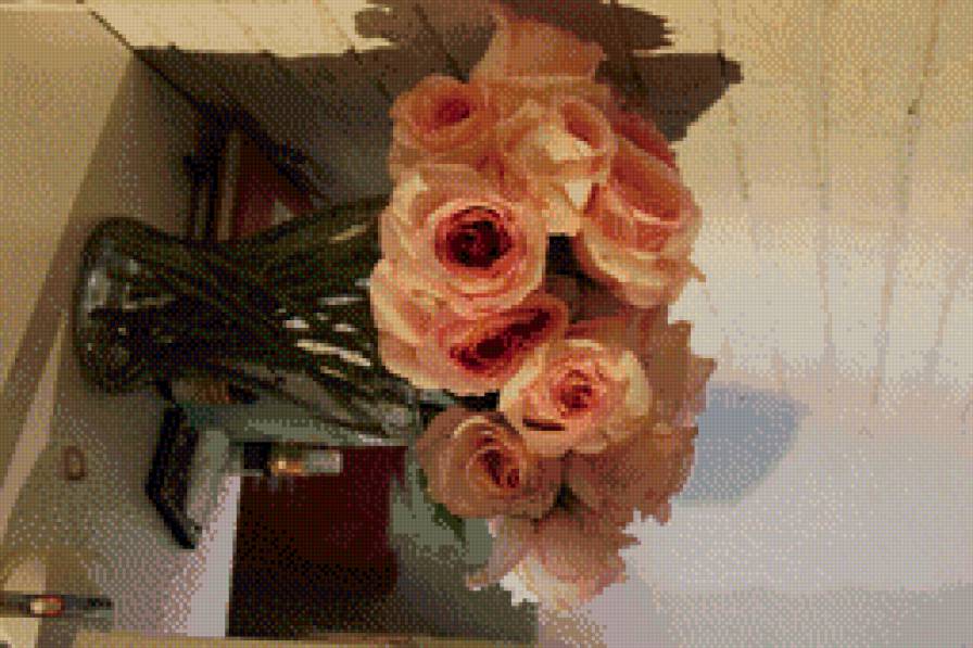 Розы! - вечерние розы, букет, розы - предпросмотр