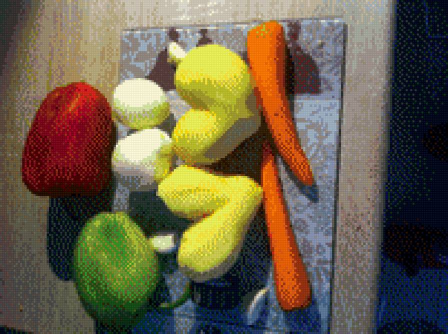 Удачный урожай - натюрморт, картошка, кухня, сердечко, овощи - предпросмотр